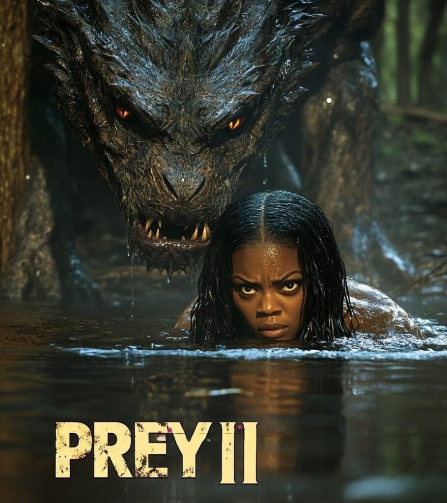 Teaser poster for Prey 2 featuring a haunting image of the Predator in the wilderness