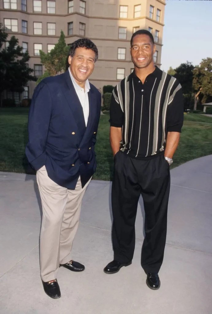 Greg Gumbel hosting NCAA basketball coverage with an engaging and warm demeanor